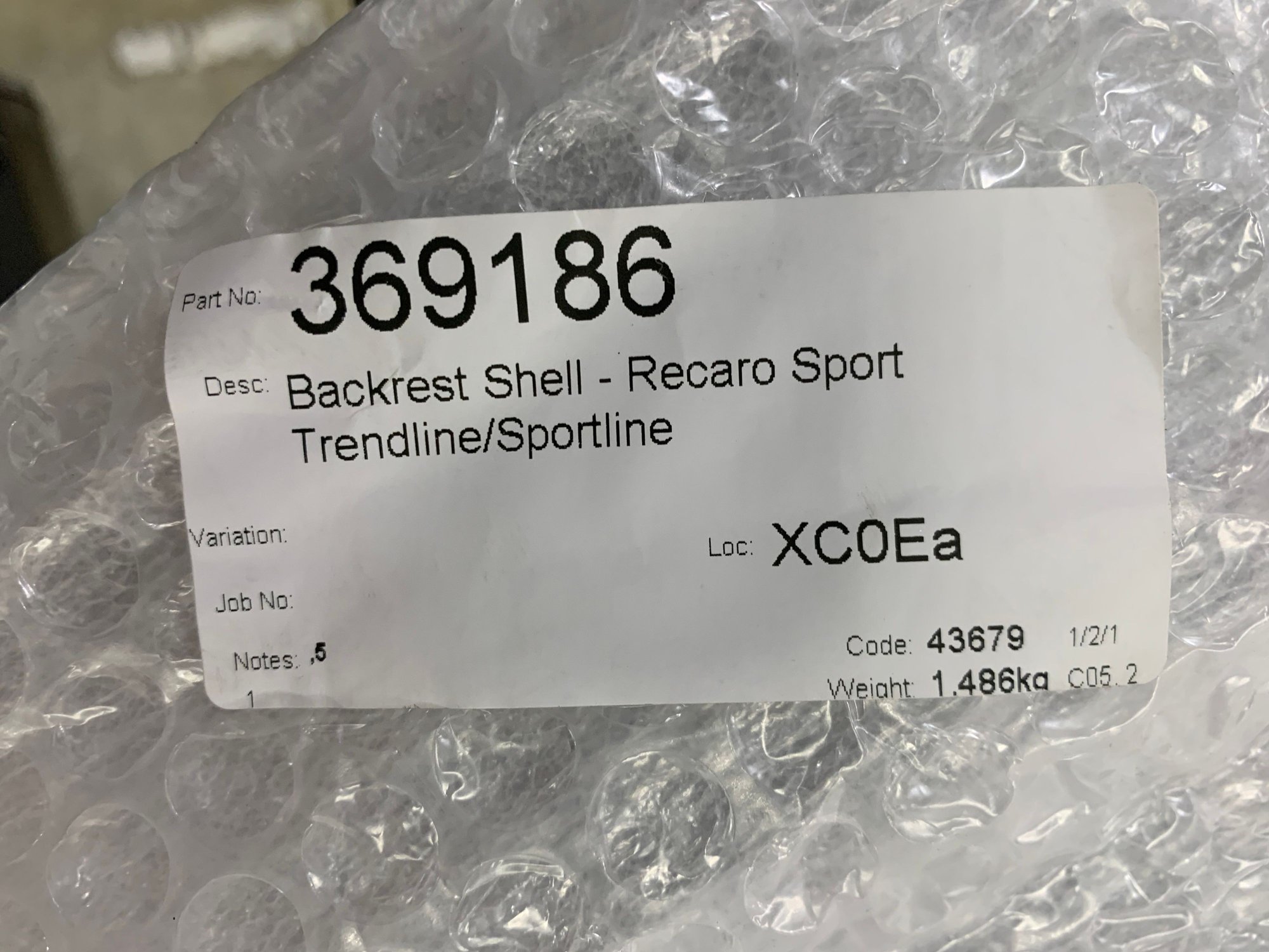 Interior/Upholstery - Recaro seat back - New - 2003 to 2006 Mitsubishi Lancer Evolution - Signal Mountain, TN 37377, United States