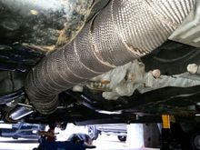 Putting exhaust back on.