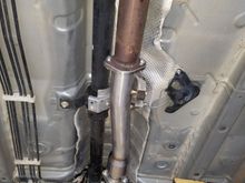 Mid pipe installed