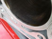 The damage to the block