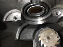 Does this look like the bearing has been spinning in the casing?