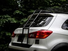 side of vehicle with ladder