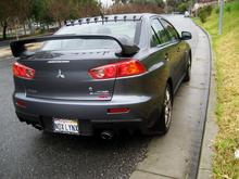 Grass being reflected on the side of the car :P