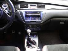 Modified HVAC relocation, Doubble din, JDM red stiched shift boot.