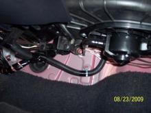 wiring in footwell
