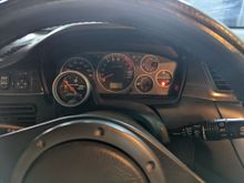 Autometer analog boost gauge.