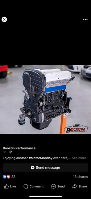 Boostin completed my motor.