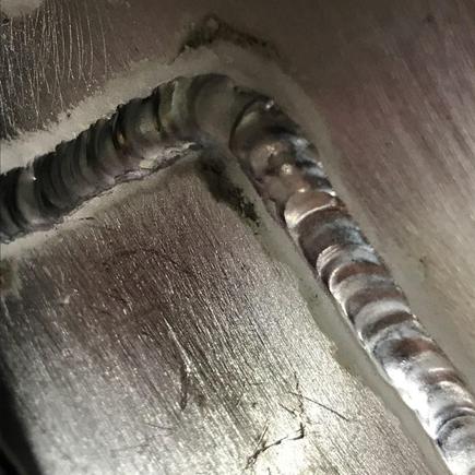 90 amps AC triangle wave, 250hz with a foot pedal, 28 % cleaning