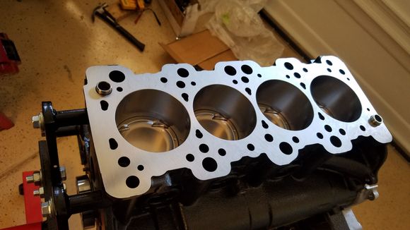 Money Shot.  The block surface and all bores have a mirror like finish.  A thin layer of oil keeps everything safe from corrosion.  Bare blocks like this should always be covered when not working on them.