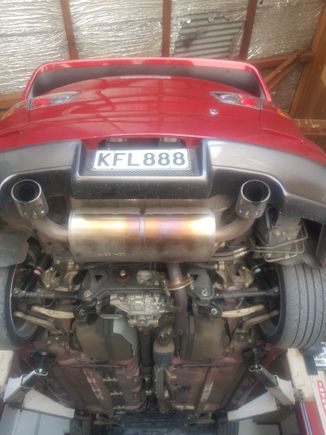 Stock exhaust removed...