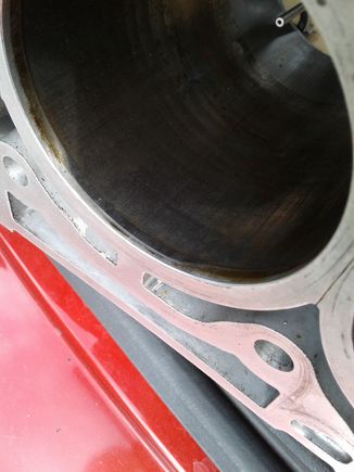 The damage to the block