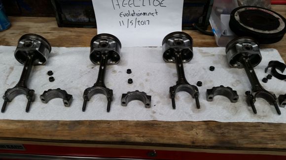 OEM Rods & Pistons #4 Rod bearing is gone and was knocking $75