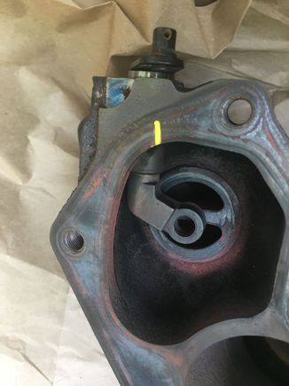 Marking the position of WG closed for future reference when I need to clock the new assembly