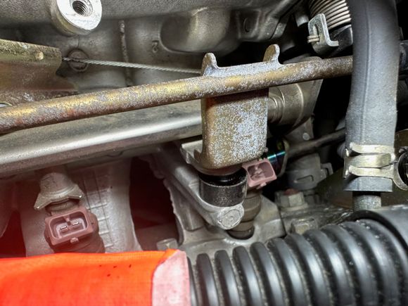 Plastic spacer seated