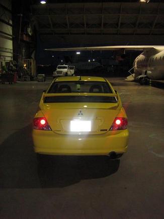 The Lancer in the hanger just have a good old washing