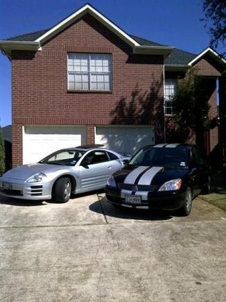 My 06 ES with my brother's 03 Eclipse