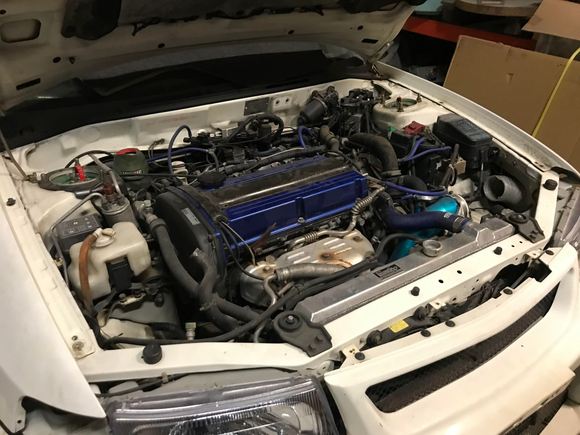 Old engine bay photo, prior to removing that god awful grounding kit