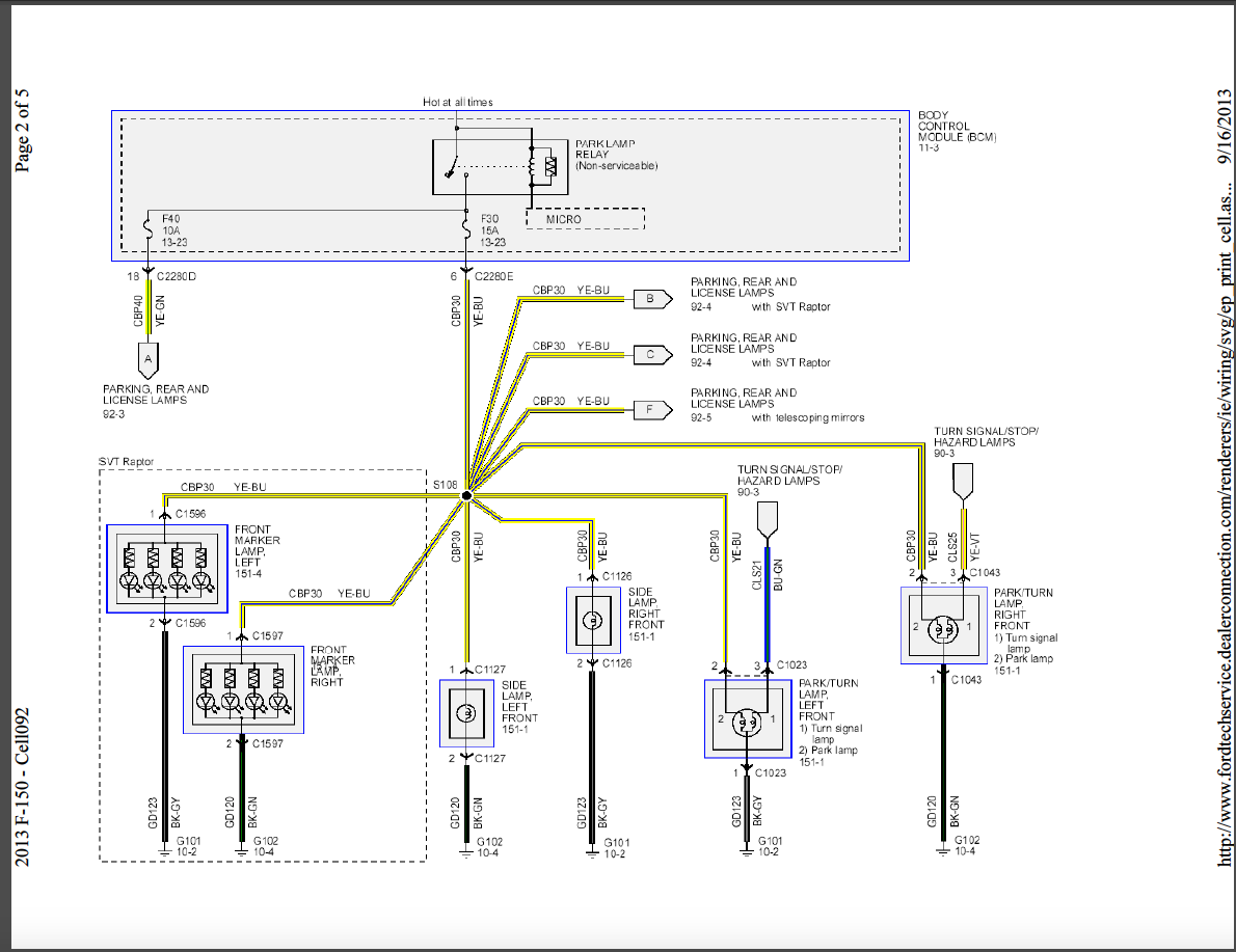 Exterior Lights Wiring Harness Diagram