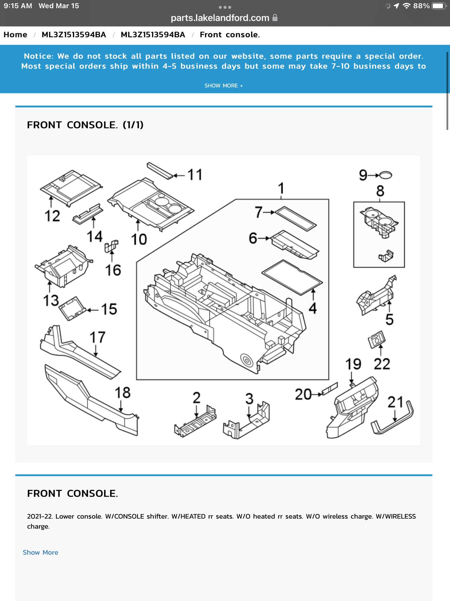 Interior Parts Diagrams Ford F150