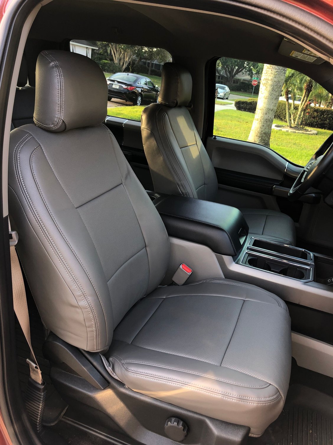 New Katzkin leather seat cover installation videos Ford F150 Forum