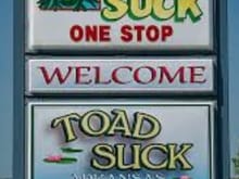 My bad! It’s Toad SUCK Arkansas. Even worse!
