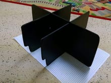 console divider using 3/16 hard board