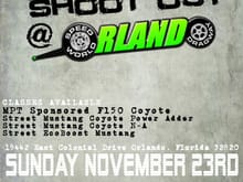 f150 coyote shootout Orlando Florida Sunday November 23rd.