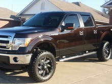 2014 FORD F-150 XLT
ROUSH CAT BACK
K&N cai
CTS2 EDGE EVO PROGRAMMER
20" TWISTED WHEELS
35X12.50X20 MSTRCRFT TIRES
KICKER/FORD AUDIO UPGRADE 
4" ROUGH COUNTRY SUSPN. LIFT