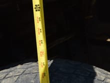 Front well 38.5" after 2.5" level (raised 3" actually)