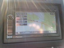 Navigation screen on Pioneer AVIC-F9310BT