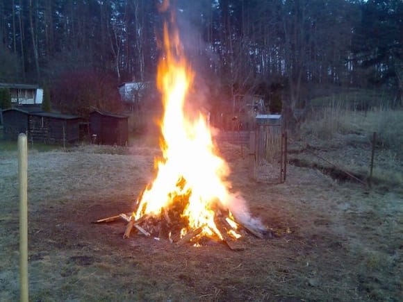 fire in the backyard