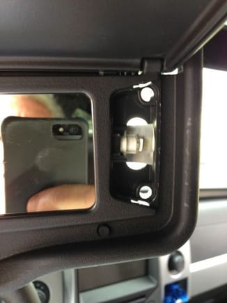 Vanity Mirror LED replacement, with homemade reflector.  front view