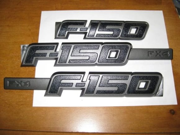 2009 F150 badges Dark Shadow Gray and Black