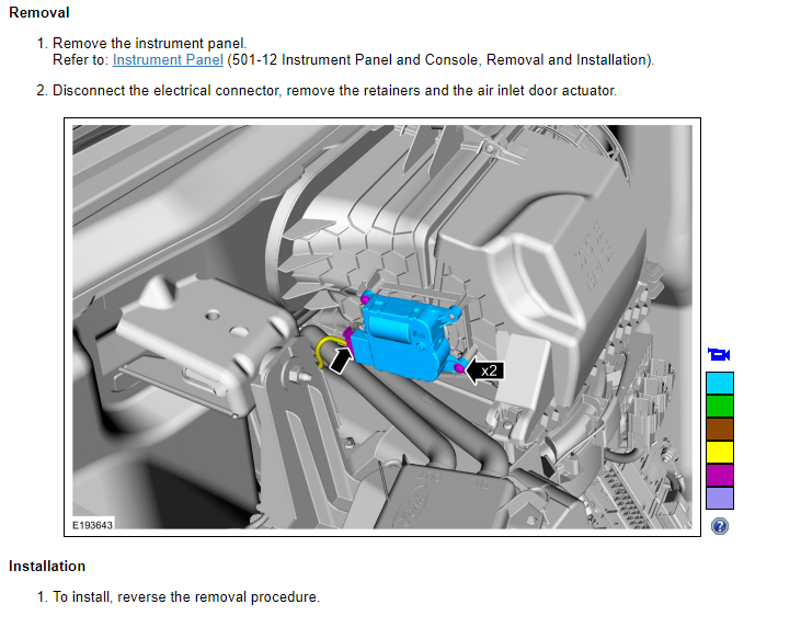 Replacing the Air Recirculation Actuation W/O removing dash possible