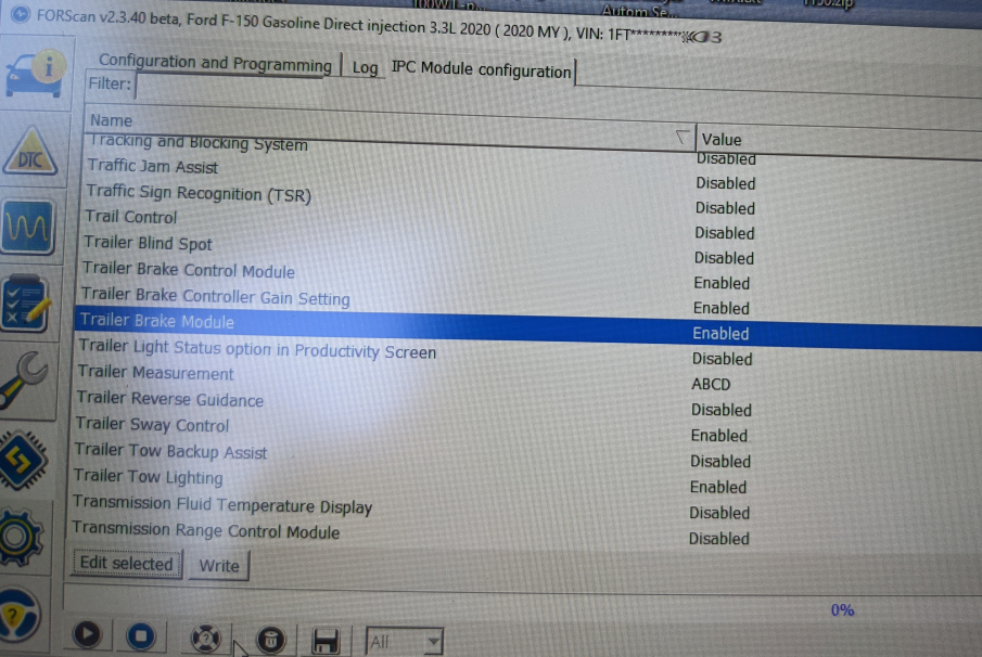 2018 Ford F150 Trailer Brake Module Fault