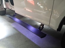 A look at power running boards with lights on.