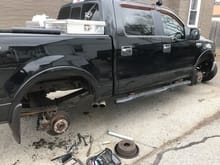 Tear down and getting ready for 2.5" rough country leveling kit.
