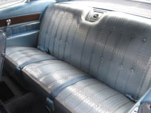 Back seat with period-correct plastic cover.