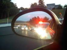 me getting pulled over in the mach lol again...