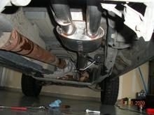 Muffler and X pipe shot