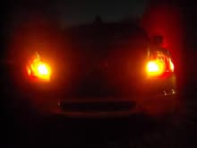 a little blurry sorry, this is the parking lights. truck was off so the bulbs were both as if they were lit like 4ways were on but they stay lit like that
