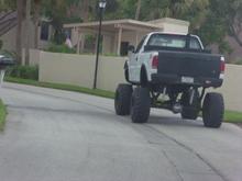 drivin down though the complex