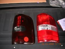 Recon Dark Red Smoked tails compared to OEM