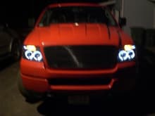 BLACK  DUAL HALO, PROJECTOR LO HIDS, LED ACCENTS, CLEAR OUT BLINKERS