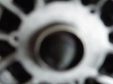 a bad frontal shot of what is left of the alt pulley