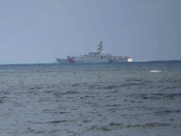 Coast Guard vessel on sea trails in the Gulf of Mexico....took this with a 1200mm zoom.