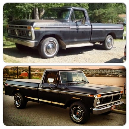 Top - Day i got the 77 when i was 15.  Bottom - After it was repainted