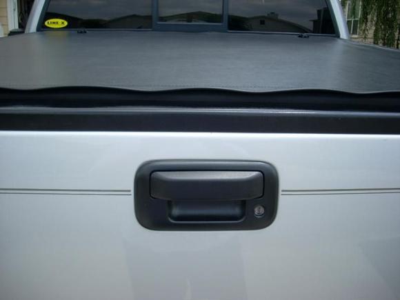 painted tailgate handle and bed rail