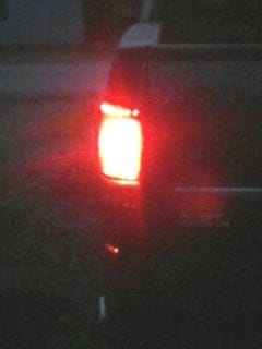 night time pic of drivers side light
