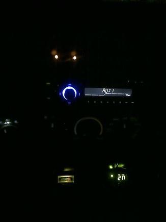 dash all lit up (before light change)